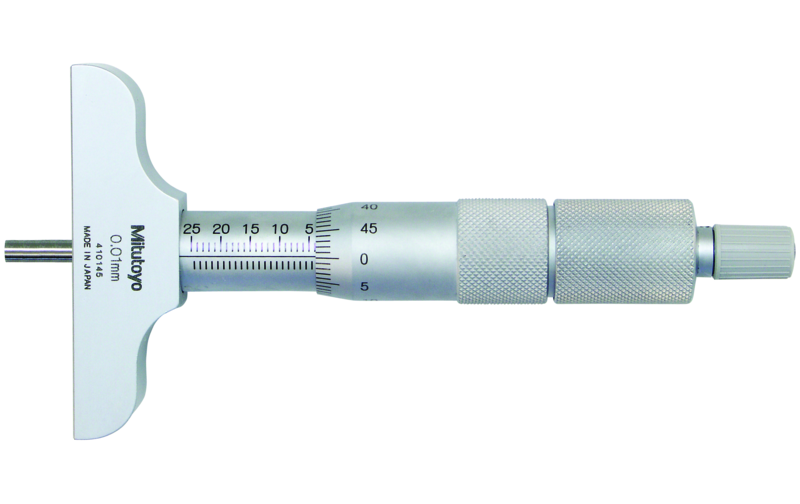 Mitutoyo Mélységmérő mikrométer cserélhető rúddal, 0-50 mm, 0.01 mm, 63.5x16 mm (129-109) termék fő termékképe