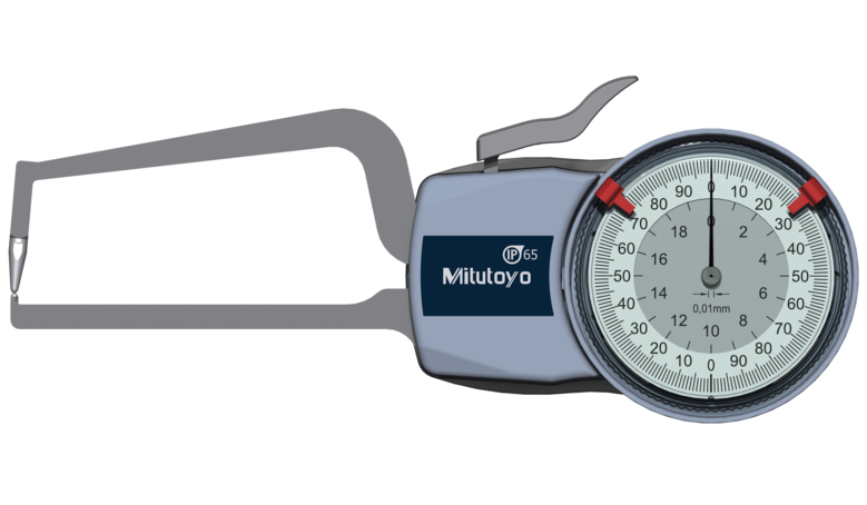 Mitutoyo Tapintókaros mérőóra Ø1.5 mm keményfém gömb tapintóval, külső méréshez, IP65, 0-20 mm, 0.01 mm (209-407) termék fő termékképe