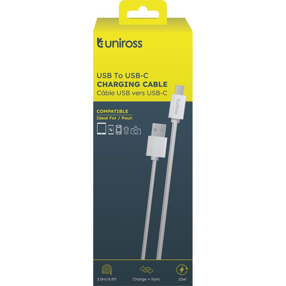 Uniross USB - USB-C kábel, 2 m, Charge + Sync termék fő termékképe